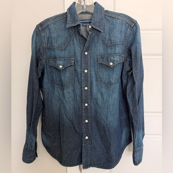 Ralph Lauren Indigo Denim Button-Down Shirt - Picture 3 of 5